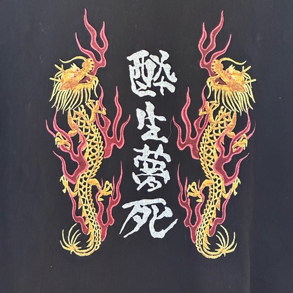 RARE Wacko Maria Guilty Parties Washed Flames Tee - Medium - Picture 3 of 7